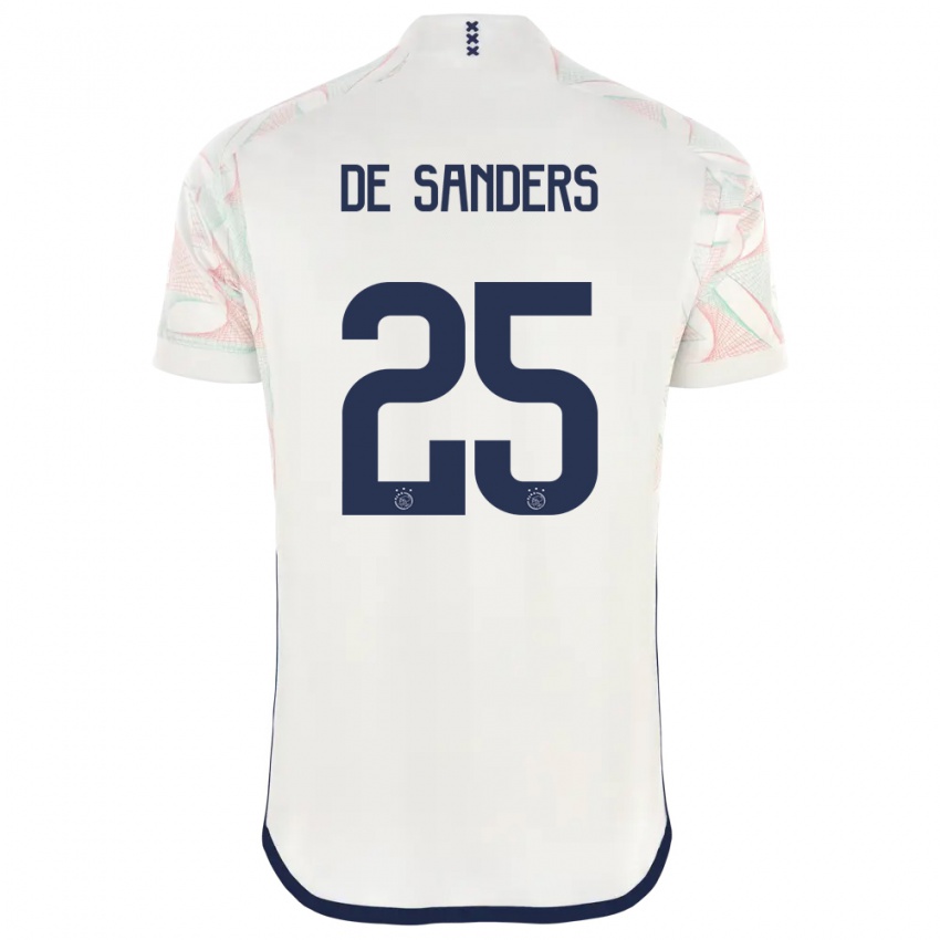 Mujer Camiseta Kay-Lee De Sanders #25 Blanco 2ª Equipación 2023/24 La Camisa Argentina