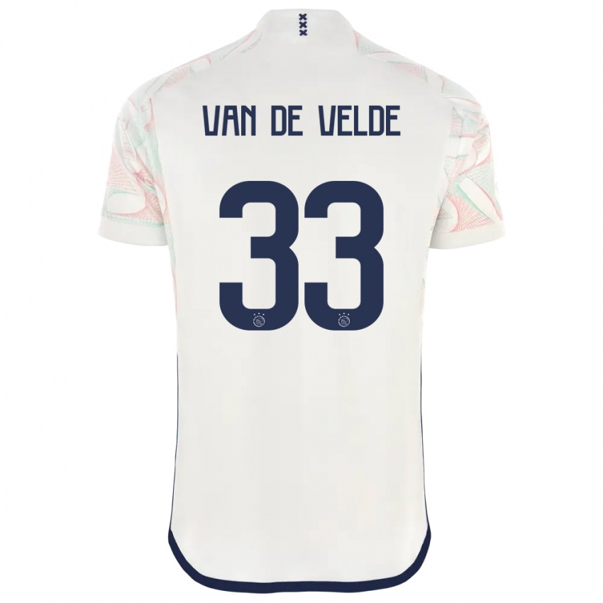 Mujer Camiseta Jonna Van De Velde #33 Blanco 2ª Equipación 2023/24 La Camisa Argentina