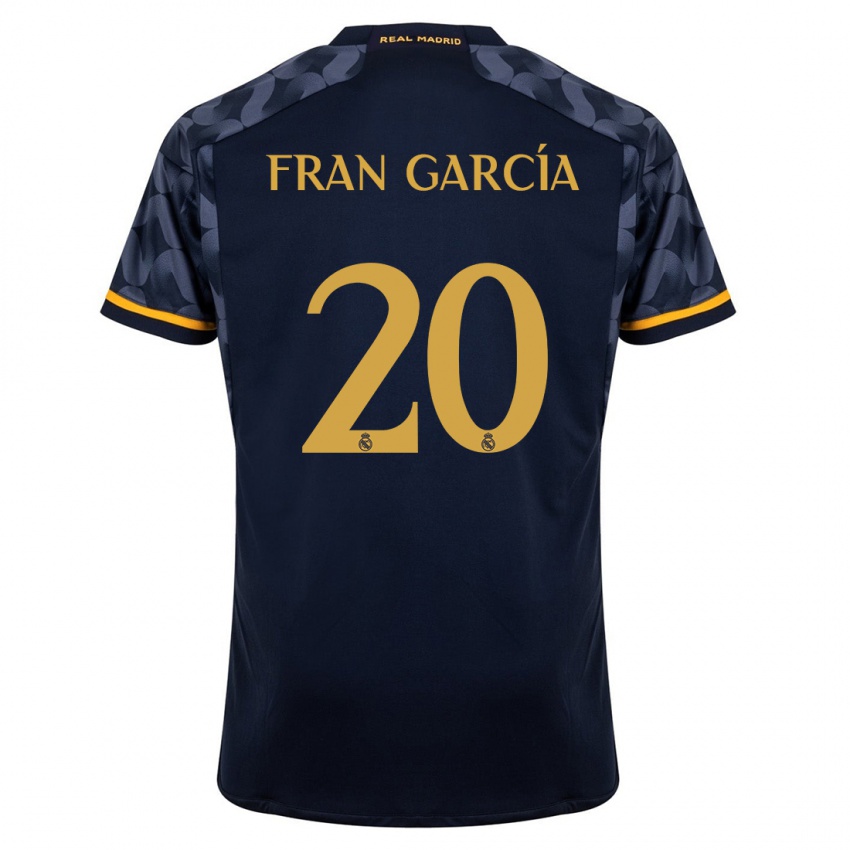 Mujer Camiseta Fran García #20 Azul Oscuro 2ª Equipación 2023/24 La Camisa Argentina