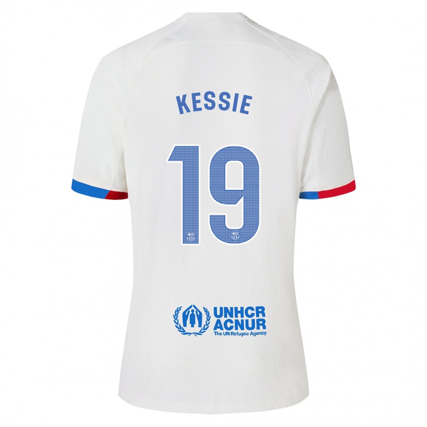 Mujer Camiseta Franck Kessie #19 Blanco 2ª Equipación 2023/24 La Camisa Argentina