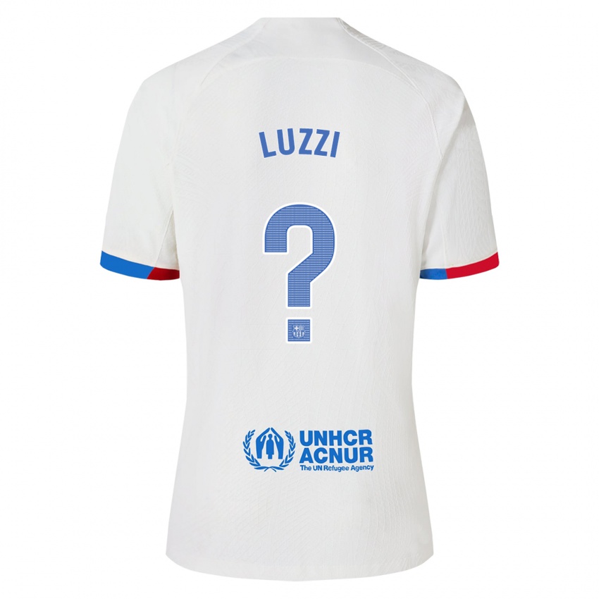Mujer Camiseta Fabian Luzzi #0 Blanco 2ª Equipación 2023/24 La Camisa Argentina