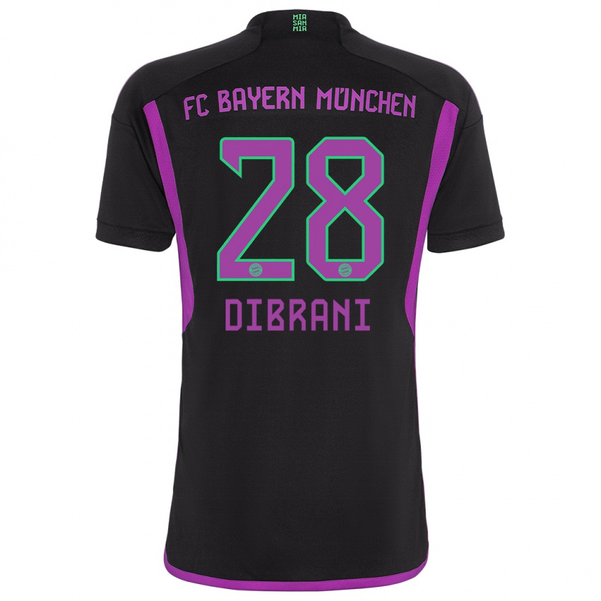 Mujer Camiseta Benjamin Dibrani #28 Negro 2ª Equipación 2023/24 La Camisa Argentina
