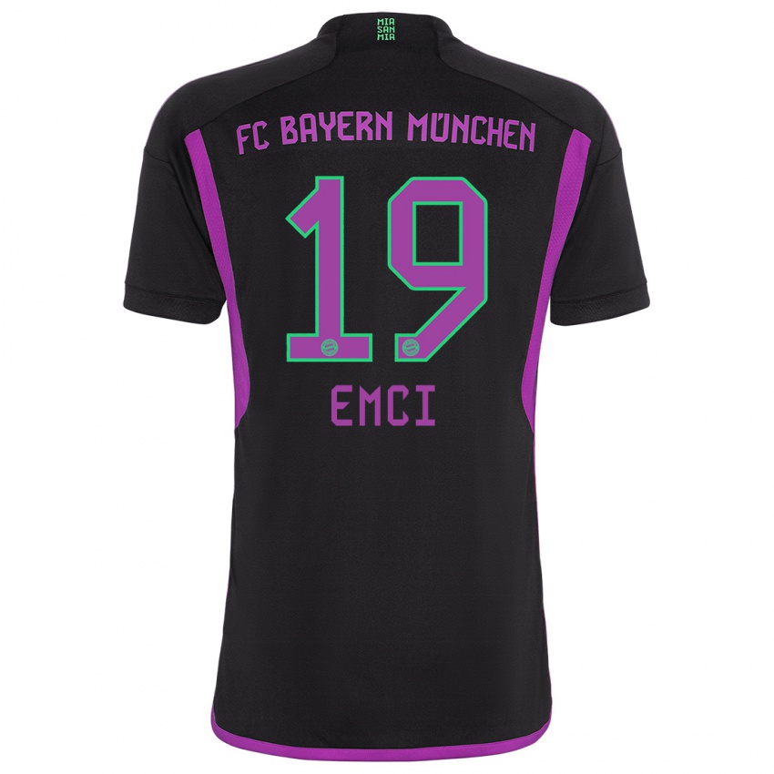 Mujer Camiseta Ben Emci #19 Negro 2ª Equipación 2023/24 La Camisa Argentina