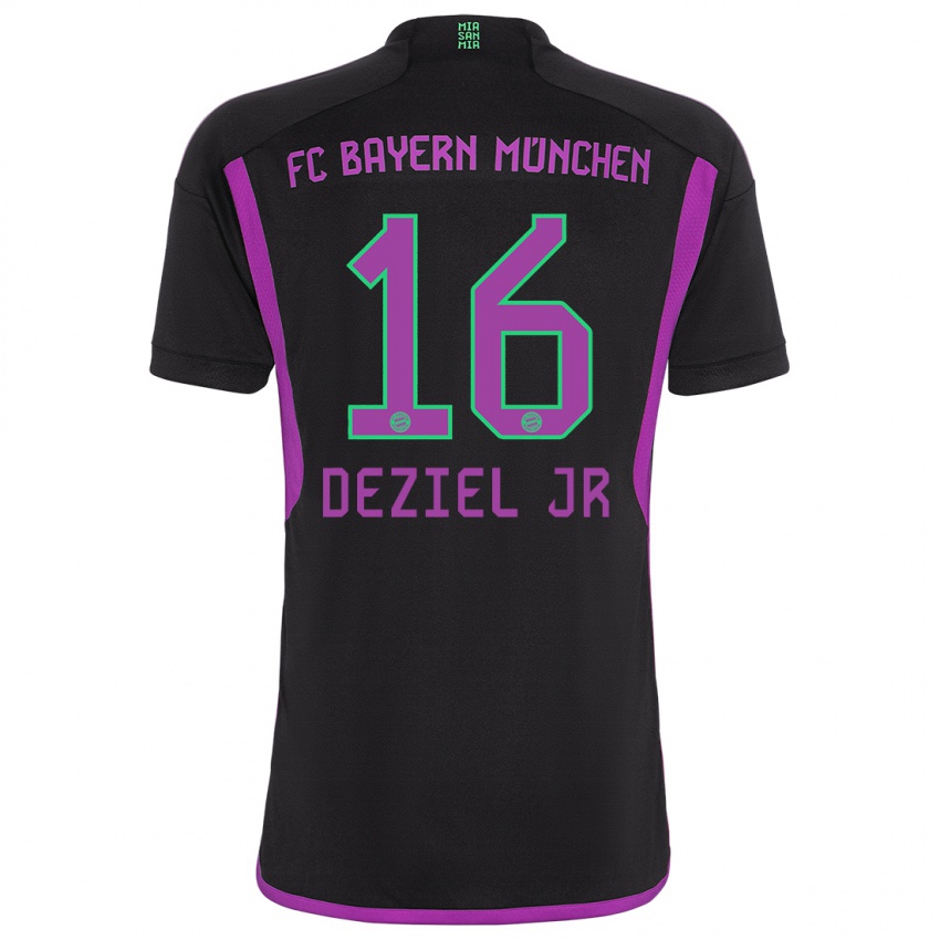 Mujer Camiseta Robert Deziel Jr #16 Negro 2ª Equipación 2023/24 La Camisa Argentina
