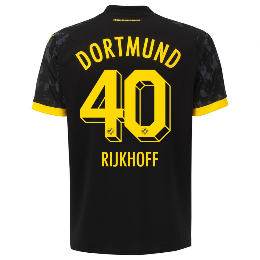 Mujer Camiseta Julian Rijkhoff #40 Negro 2ª Equipación 2023/24 La Camisa Argentina