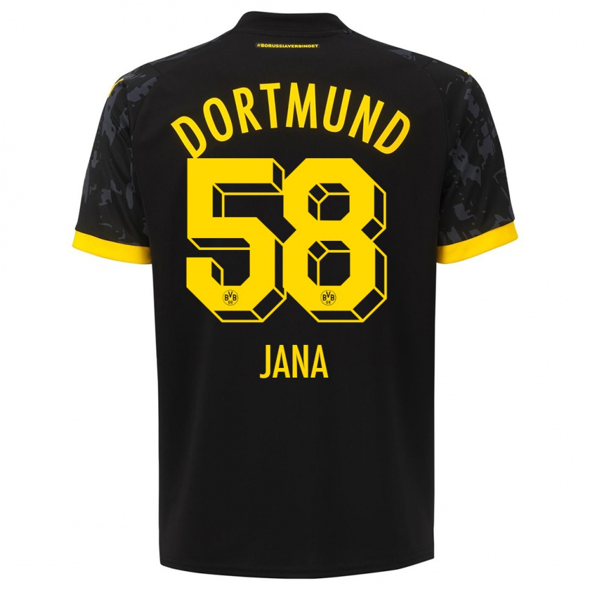 Mujer Camiseta Nordberg Jana #58 Negro 2ª Equipación 2023/24 La Camisa Argentina
