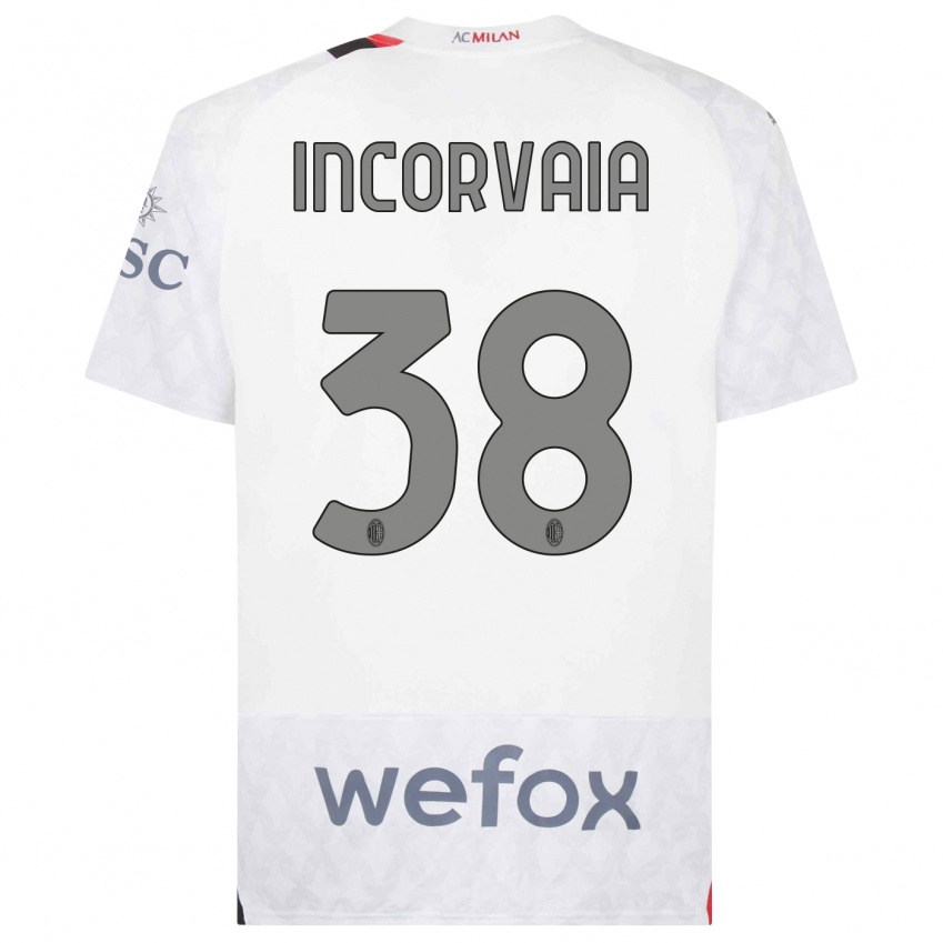 Mujer Camiseta Giovanni Incorvaia #38 Blanco 2ª Equipación 2023/24 La Camisa Argentina