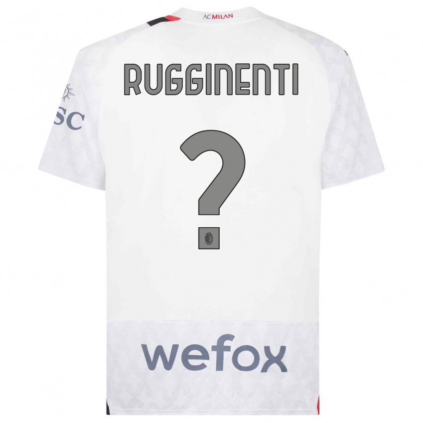 Mujer Camiseta Omar Rugginenti #0 Blanco 2ª Equipación 2023/24 La Camisa Argentina