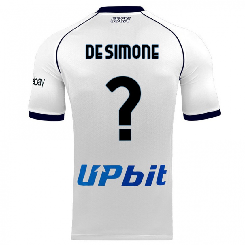 Mujer Camiseta Paolo De Simone #0 Blanco 2ª Equipación 2023/24 La Camisa Argentina