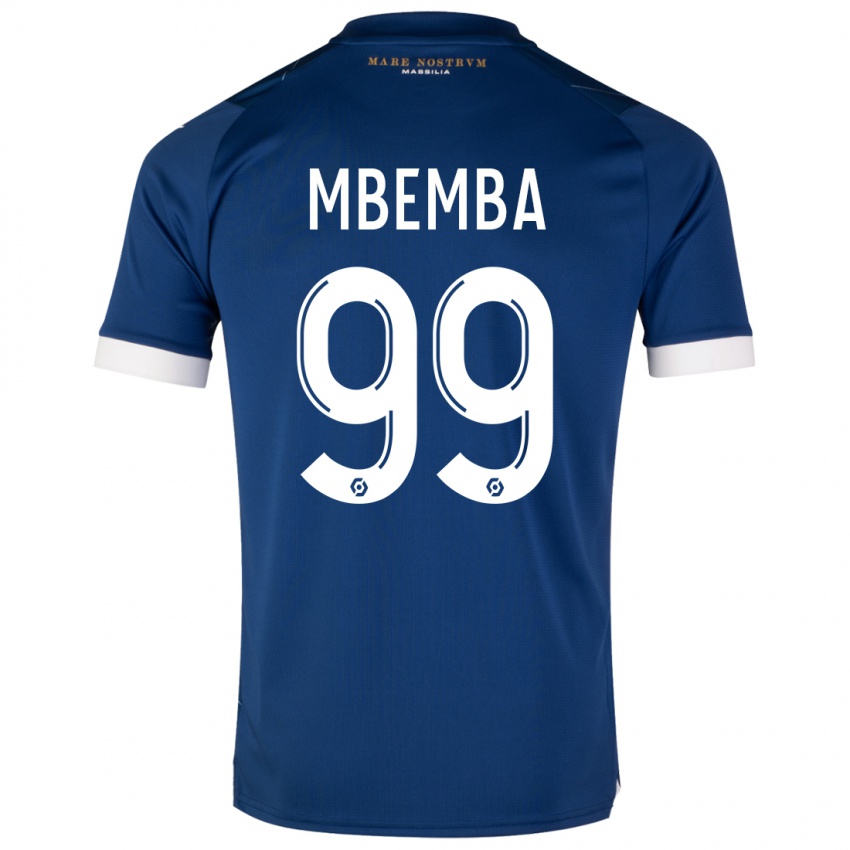 Mujer Camiseta Chancel Mbemba #99 Azul Oscuro 2ª Equipación 2023/24 La Camisa Argentina