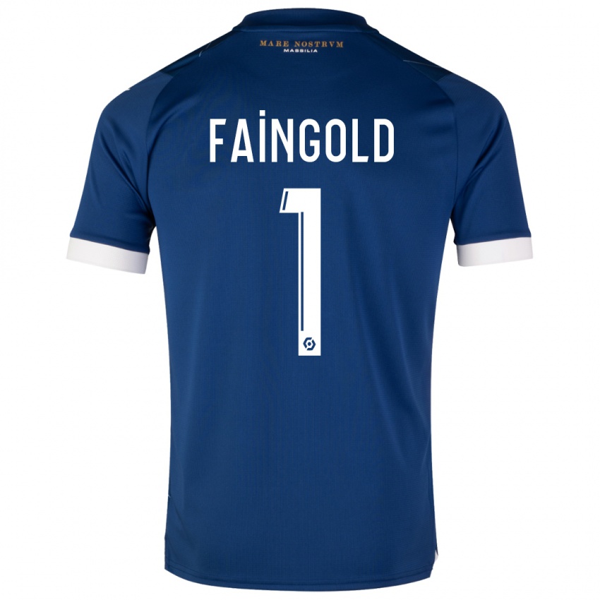 Mujer Camiseta Abbie Faingold #1 Azul Oscuro 2ª Equipación 2023/24 La Camisa Argentina