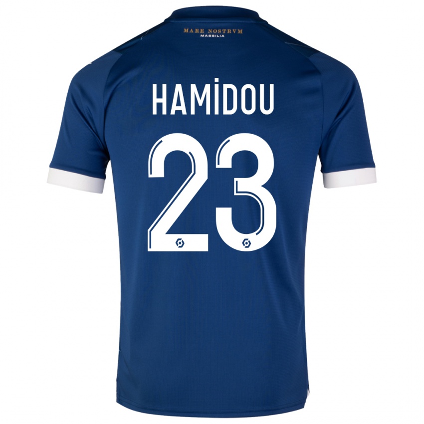 Mujer Camiseta Jamila Hamidou #23 Azul Oscuro 2ª Equipación 2023/24 La Camisa Argentina