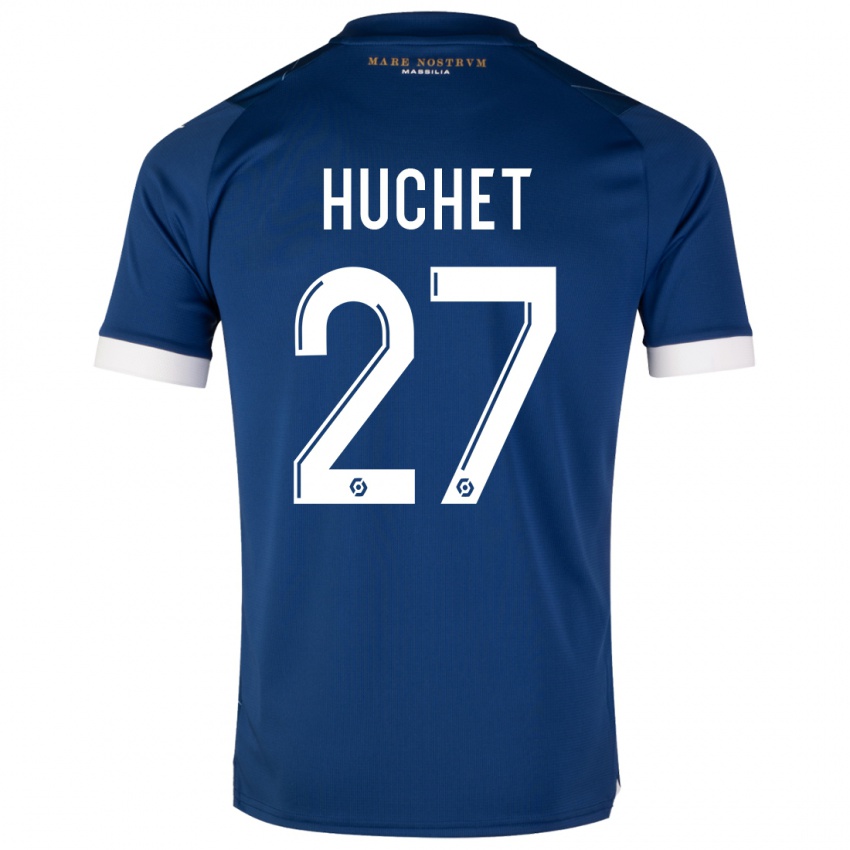 Mujer Camiseta Sarah Huchet #27 Azul Oscuro 2ª Equipación 2023/24 La Camisa Argentina