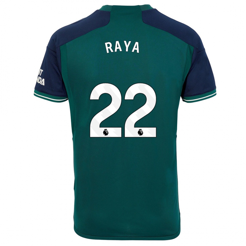 Mujer Camiseta David Raya #22 Verde Equipación Tercera 2023/24 La Camisa Argentina