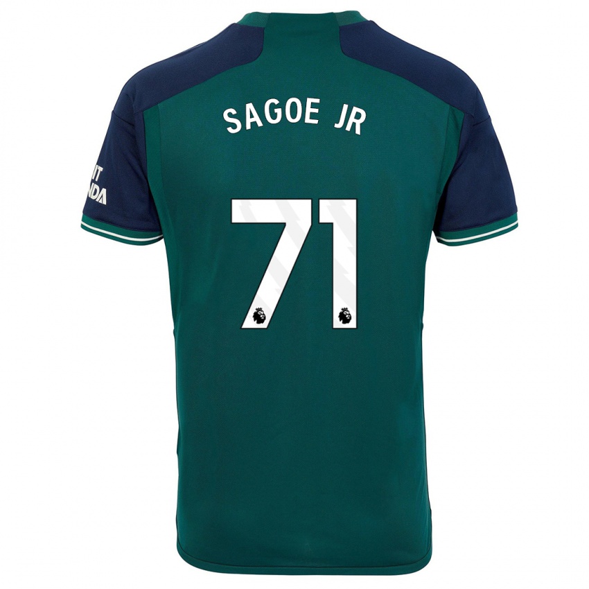 Mujer Camiseta Charles Sagoe Jr #71 Verde Equipación Tercera 2023/24 La Camisa Argentina