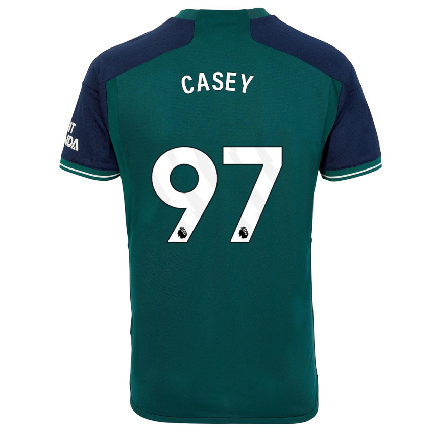 Mujer Camiseta Dan Casey #97 Verde Equipación Tercera 2023/24 La Camisa Argentina