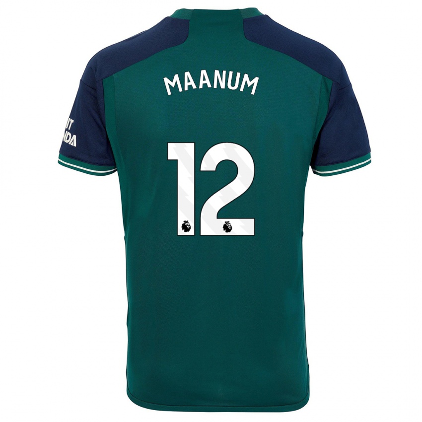 Mujer Camiseta Frida Maanum #12 Verde Equipación Tercera 2023/24 La Camisa Argentina