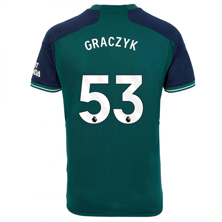 Mujer Camiseta Hubert Graczyk #53 Verde Equipación Tercera 2023/24 La Camisa Argentina