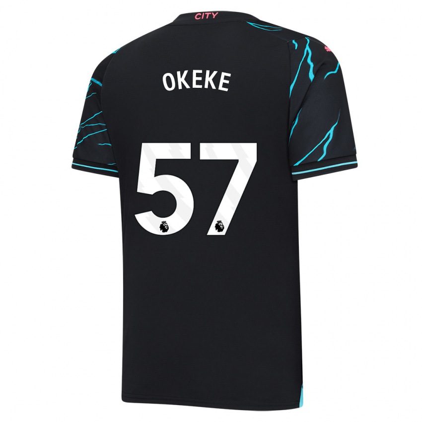 Mujer Camiseta Michael Okeke #57 Azul Oscuro Equipación Tercera 2023/24 La Camisa Argentina