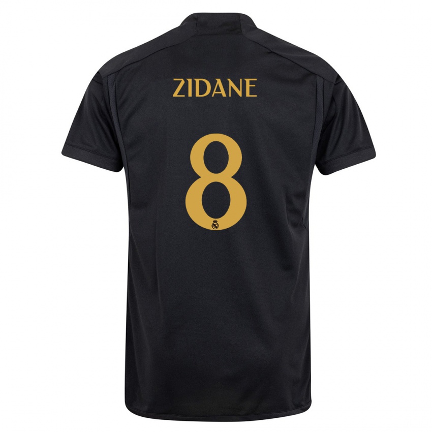 Mujer Camiseta Theo Zidane #8 Negro Equipación Tercera 2023/24 La Camisa Argentina