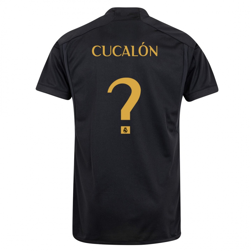 Mujer Camiseta Marc Cucalón #0 Negro Equipación Tercera 2023/24 La Camisa Argentina