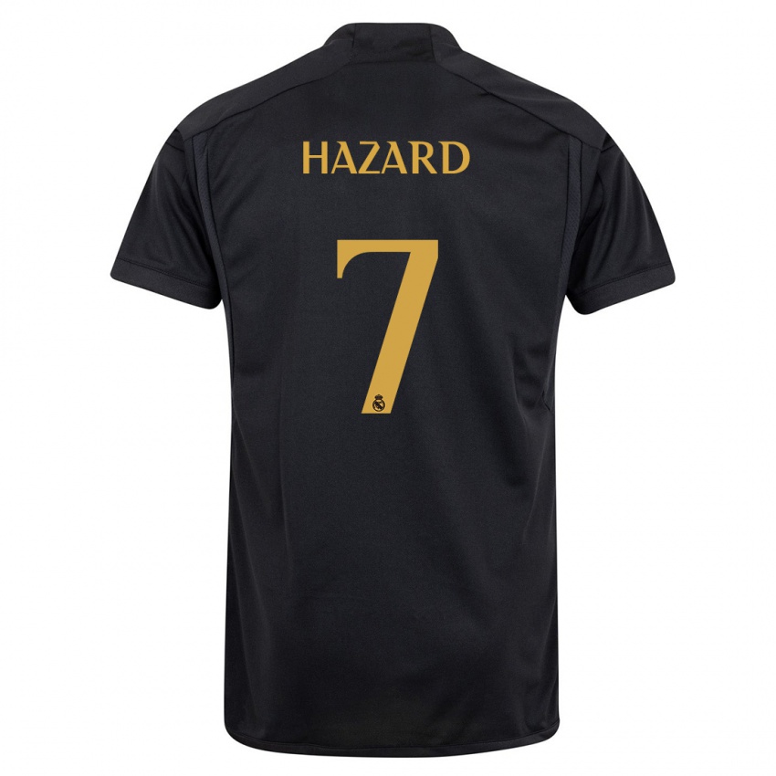 Mujer Camiseta Eden Hazard #7 Negro Equipación Tercera 2023/24 La Camisa Argentina