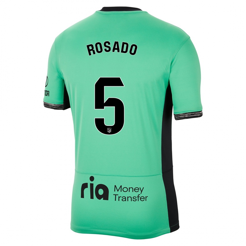 Mujer Camiseta Diego Rosado #5 Primavera Verde Equipación Tercera 2023/24 La Camisa Argentina
