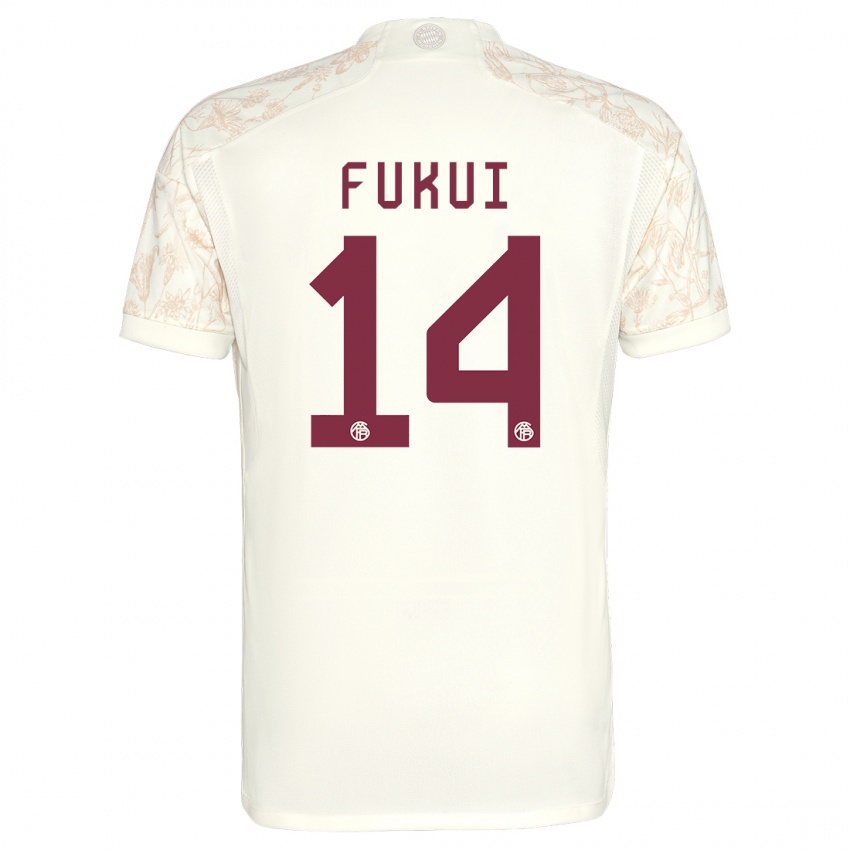 Mujer Camiseta Taichi Fukui #14 Blanquecino Equipación Tercera 2023/24 La Camisa Argentina