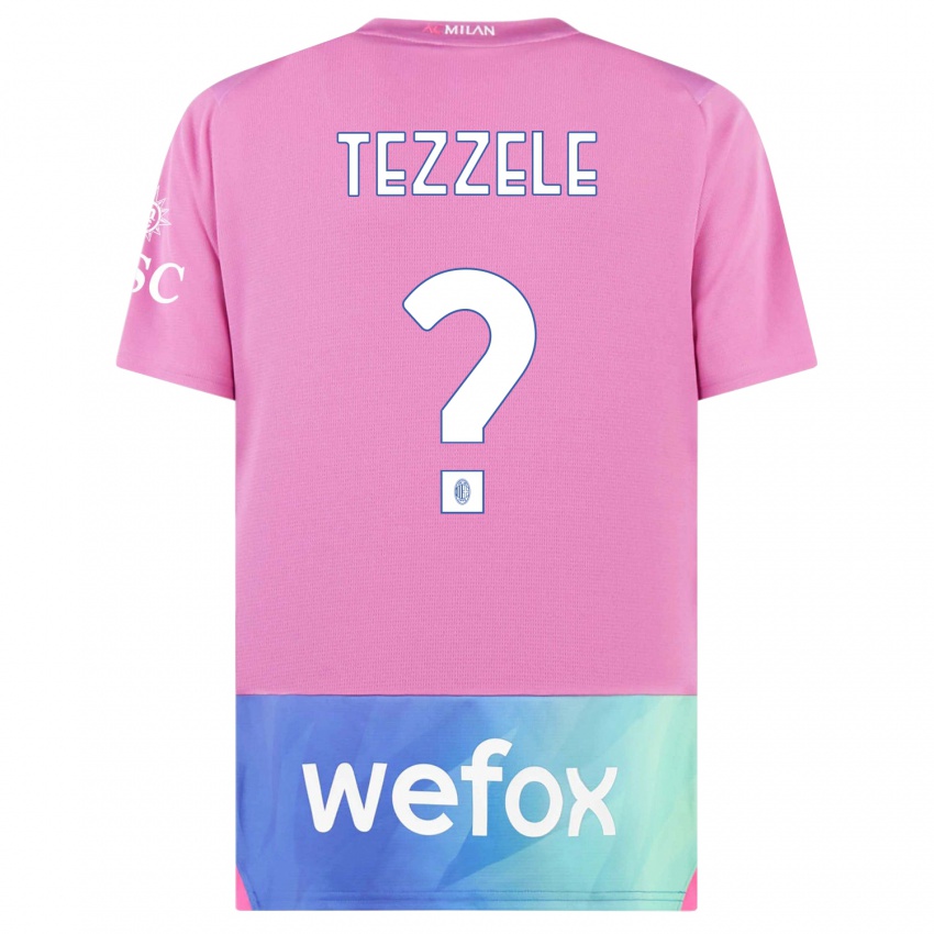 Mujer Camiseta Matteo Tezzele #0 Rosado Morado Equipación Tercera 2023/24 La Camisa Argentina