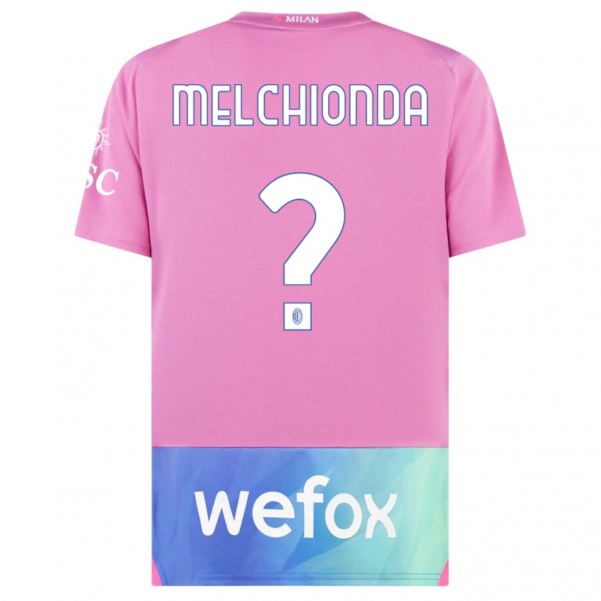 Mujer Camiseta Marco Melchionda #0 Rosado Morado Equipación Tercera 2023/24 La Camisa Argentina