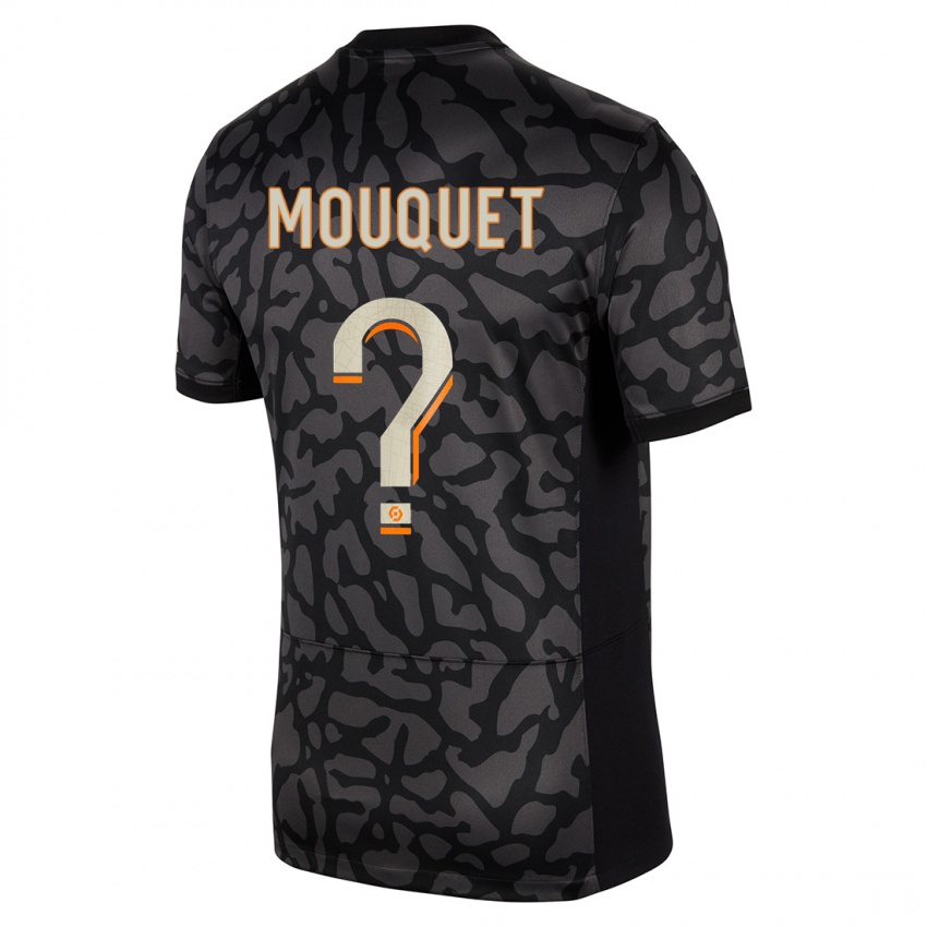 Mujer Camiseta Louis Mouquet #0 Negro Equipación Tercera 2023/24 La Camisa Argentina