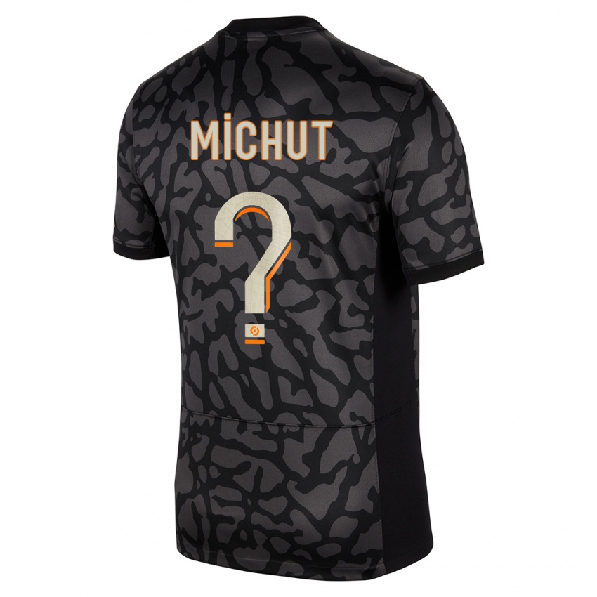 Mujer Camiseta Etienne Michut #0 Negro Equipación Tercera 2023/24 La Camisa Argentina