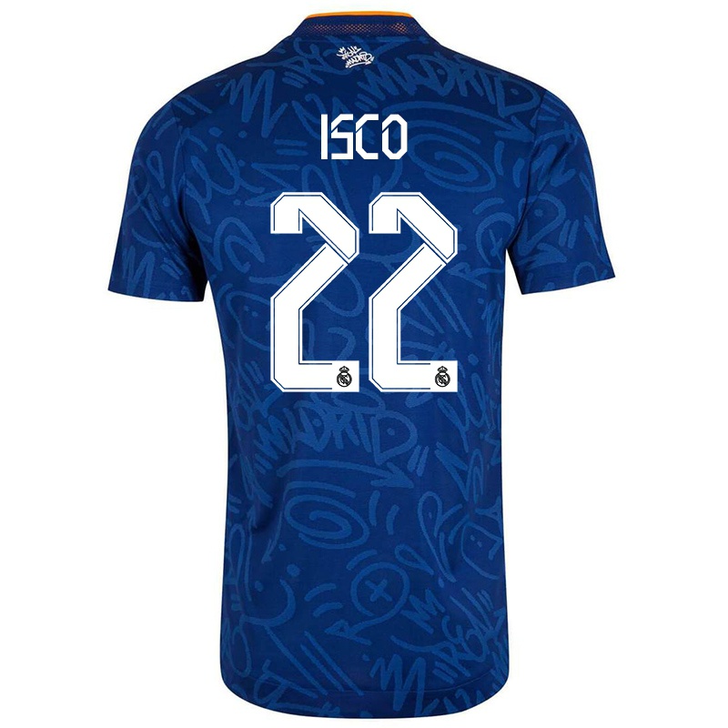Hombre Camiseta #22 Azul Oscuro Equipación 2021/22 La Camisa Argentina