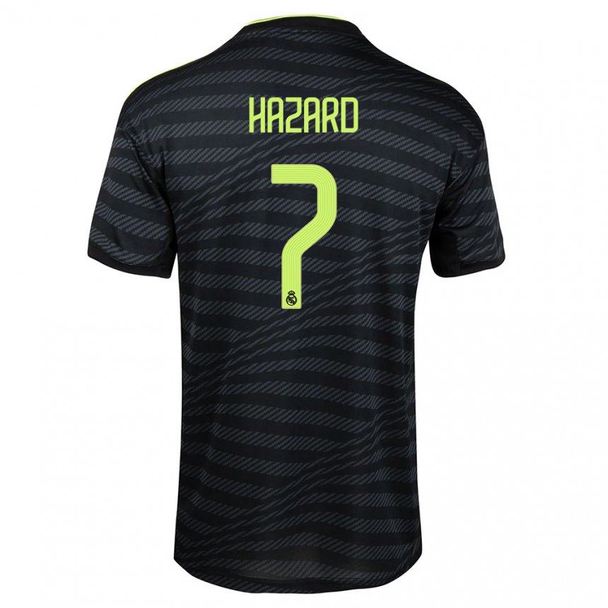 Hombre Camiseta Eden Hazard #7 Negro Gris Oscuro Equipación Tercera 2022/23 La Argentina