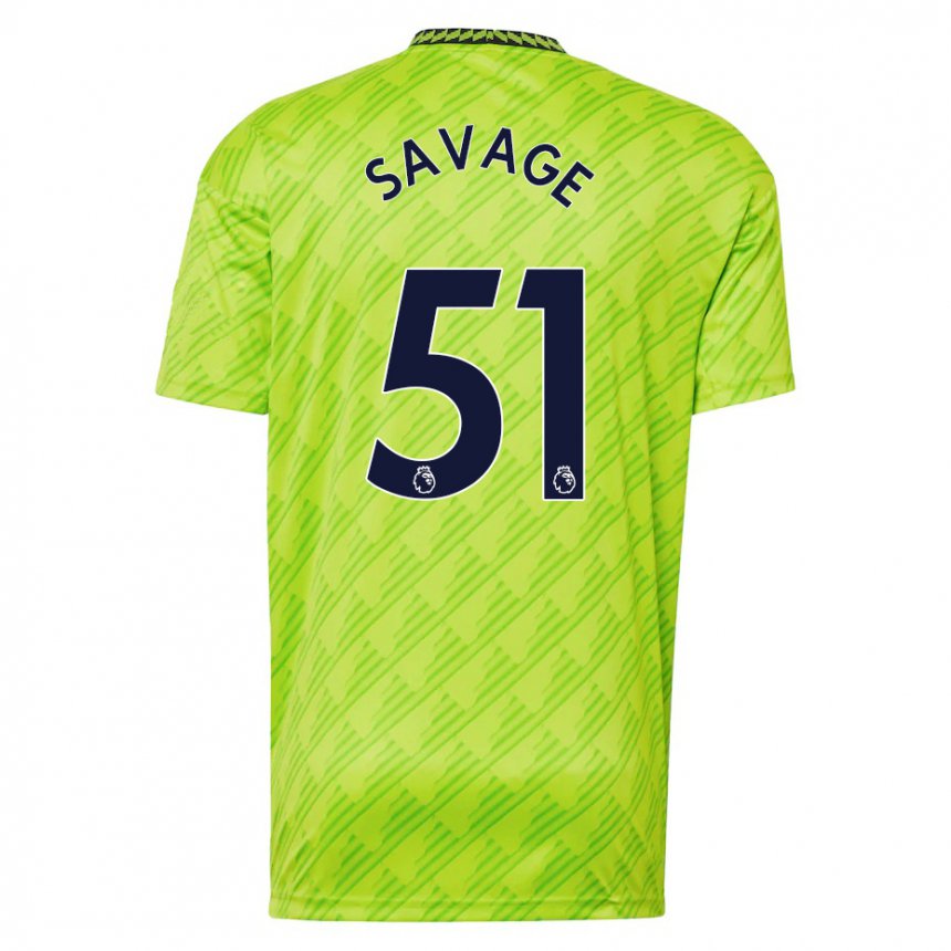 Hombre Camiseta Charlie Savage #51 Verde Claro Equipación Tercera 2022/23  La Camisa Argentina